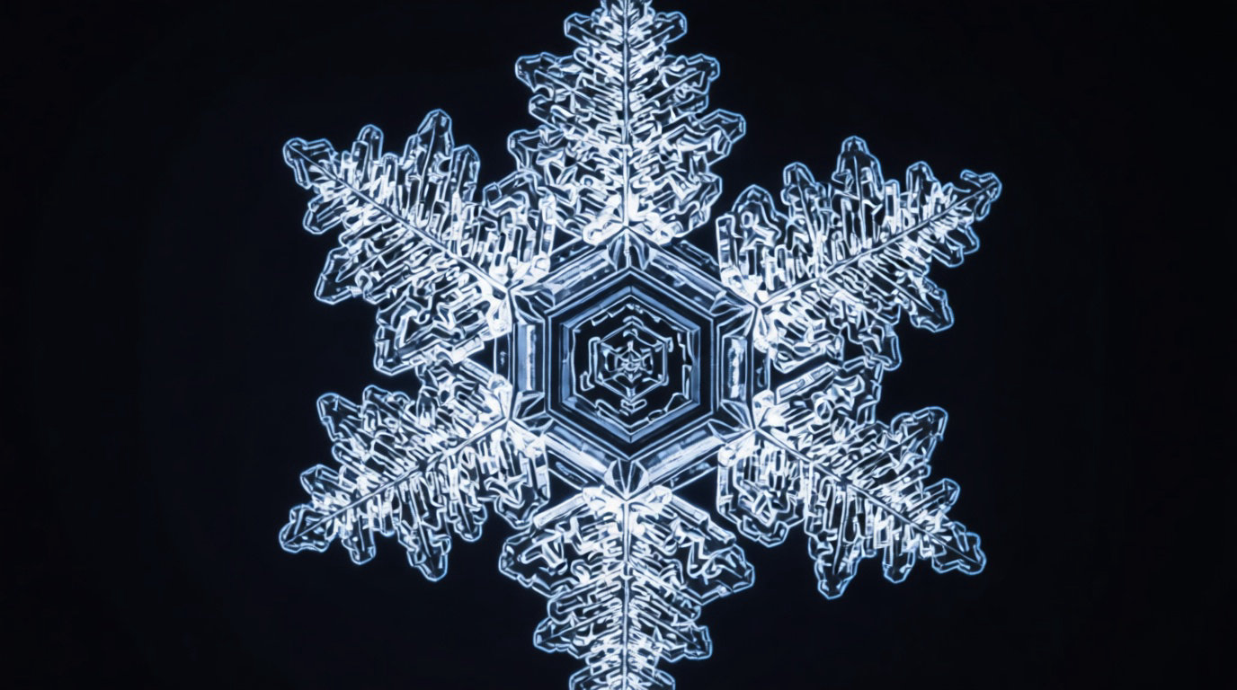 Cristal de neige - mémoire de l'eau